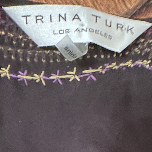 Trina Turk Los Angeles Silk Bohemian Top Size Medium - Picture 4 of 5